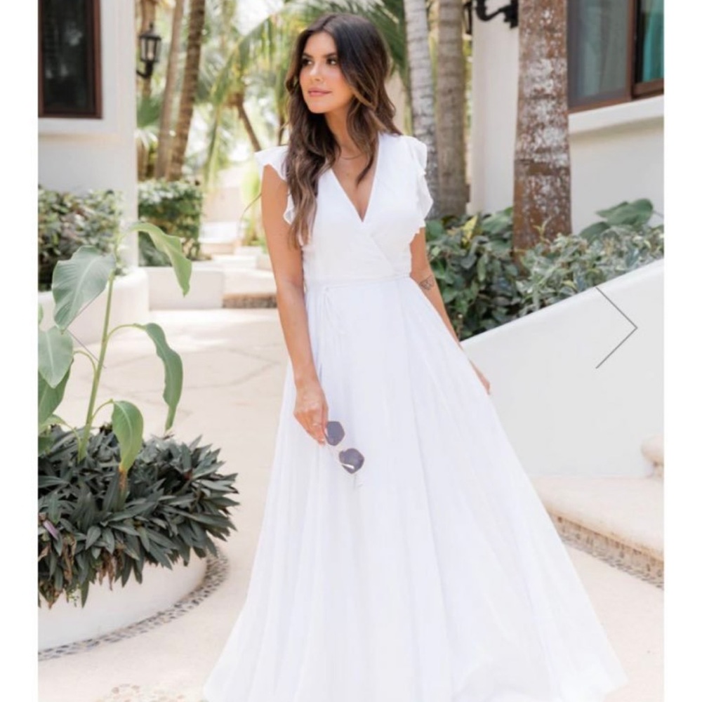 White Maxi wrap Dress